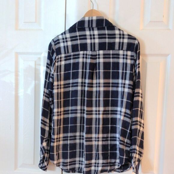 Men's Black and White Plaid Shirt - Picture 6 of 6